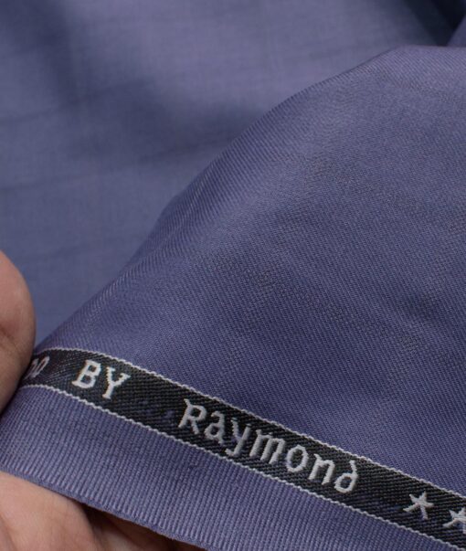 Raymond Men's Terry Rayon  Checks  Unstitched Suiting Fabric (Purple)