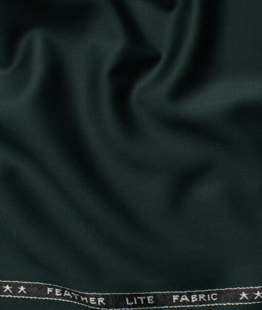 Raymond Men's Terry Rayon  Solids  Unstitched Suiting Fabric (Bottle Green)