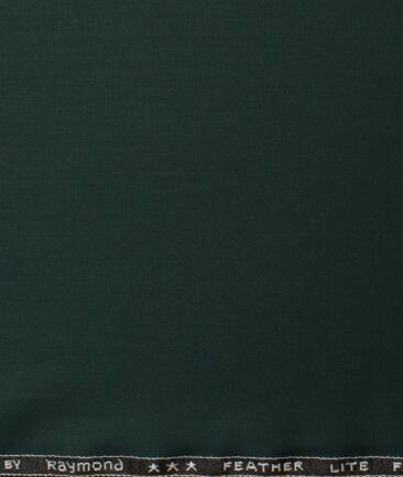 Raymond Men's Terry Rayon  Solids  Unstitched Suiting Fabric (Bottle Green)