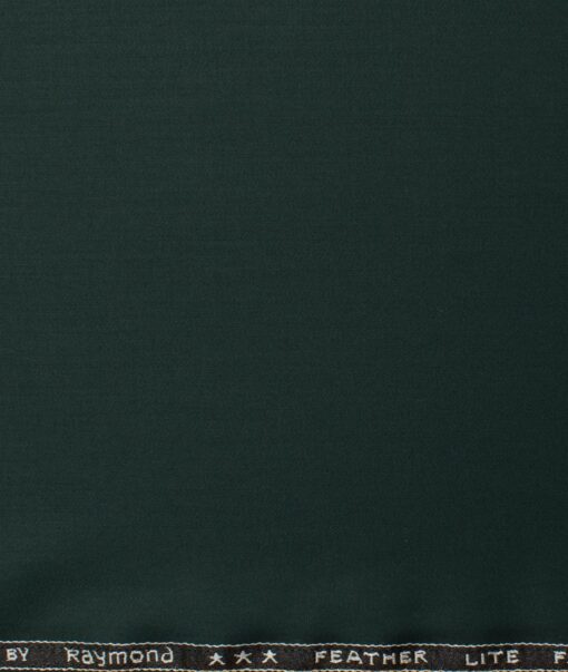 Raymond Men's Terry Rayon  Solids  Unstitched Suiting Fabric (Bottle Green)