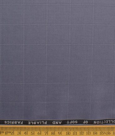 Raymond Men's Polyester Viscose  Checks  Unstitched Suiting Fabric (Lavender Purple)