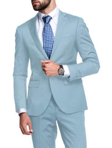 Raymond Men's Polyester Viscose  Structured  Unstitched Suiting Fabric (Arctic Blue)