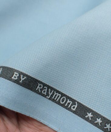 Raymond Men's Polyester Viscose  Structured  Unstitched Suiting Fabric (Arctic Blue)