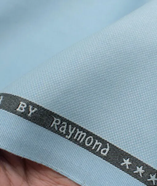 Raymond Men's Polyester Viscose  Structured  Unstitched Suiting Fabric (Arctic Blue)