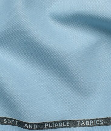 Raymond Men's Polyester Viscose  Structured  Unstitched Suiting Fabric (Arctic Blue)