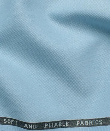 Raymond Men's Polyester Viscose  Structured  Unstitched Suiting Fabric (Arctic Blue)