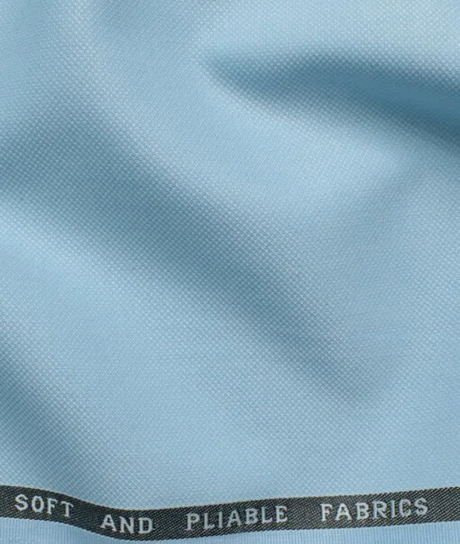 Raymond Men's Polyester Viscose  Structured  Unstitched Suiting Fabric (Arctic Blue)