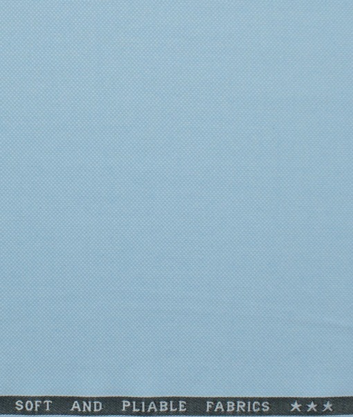 Raymond Men's Polyester Viscose  Structured  Unstitched Suiting Fabric (Arctic Blue)