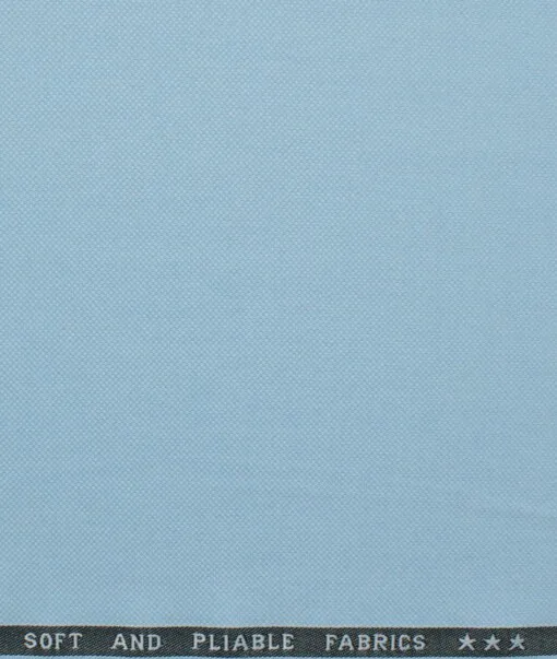 Raymond Men's Polyester Viscose  Structured  Unstitched Suiting Fabric (Arctic Blue)