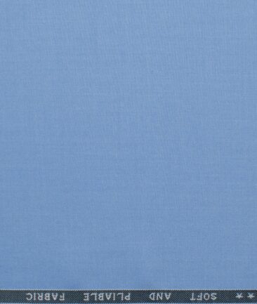 Raymond Men's Polyester Viscose  Solids  Unstitched Suiting Fabric (Jordy Blue)