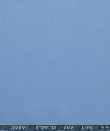 Raymond Men's Polyester Viscose  Solids  Unstitched Suiting Fabric (Jordy Blue)