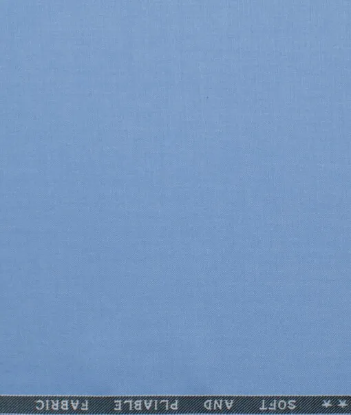 Raymond Men's Polyester Viscose  Solids  Unstitched Suiting Fabric (Jordy Blue)