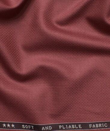 Raymond Men's Terry Rayon  Structured  Unstitched Suiting Fabric (Pale Caramine)