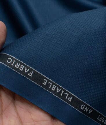 Raymond Men's Terry Rayon  Structured  Unstitched Suiting Fabric (Regal Blue)