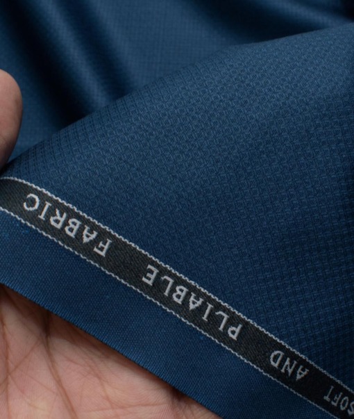 Raymond Men's Terry Rayon  Structured  Unstitched Suiting Fabric (Regal Blue)