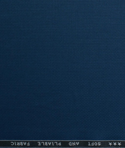 Raymond Men's Terry Rayon  Structured  Unstitched Suiting Fabric (Regal Blue)