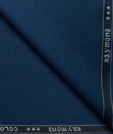 Raymond Men's Terry Rayon  Structured  Unstitched Suiting Fabric (Regal Blue)