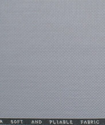 Raymond Men's Terry Rayon  Structured  Unstitched Suiting Fabric (Light Silver Grey)