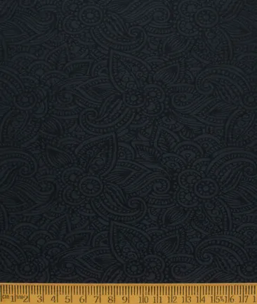 Blazer or Indowestern Ethnic Fabric (Dark Navy Blue)
