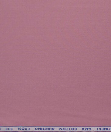 Burgoyne Men's Giza Cotton Solids  Unstitched Shirting Fabric (Light Mauve)