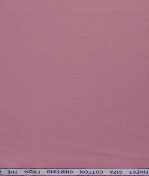 Burgoyne Men's Giza Cotton Solids  Unstitched Shirting Fabric (Light Mauve)