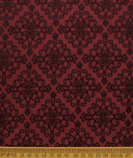 Blazer or Indowestern Ethnic Fabric (Maroon)