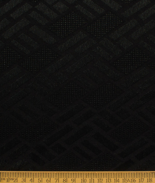 Blazer or Indowestern Ethnic Fabric (Black)
