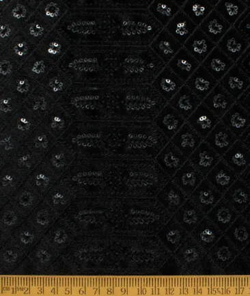 Blazer or Indowestern Ethnic Fabric (Black)