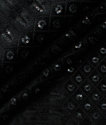 Blazer or Indowestern Ethnic Fabric (Black)