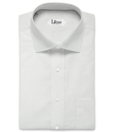 Raymond Men's Cotton Linen Solids  Unstitched Shirting Fabric (White)
