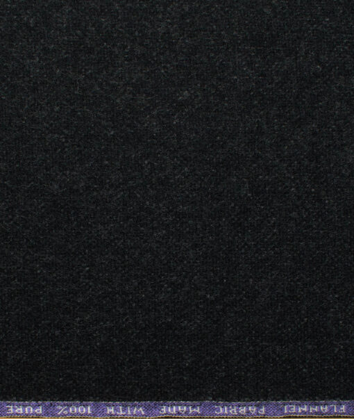 Raymond Men's 100% Merino Wool Structured  2.20 Meter Unstitched Tweed Jacketing & Blazer Fabric (Blackish Grey)