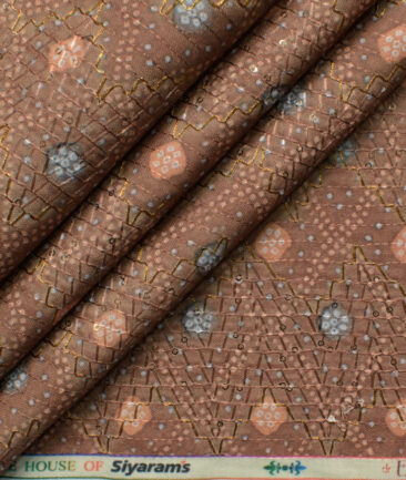 Blazer or Indowestern Ethnic Fabric (Brown)