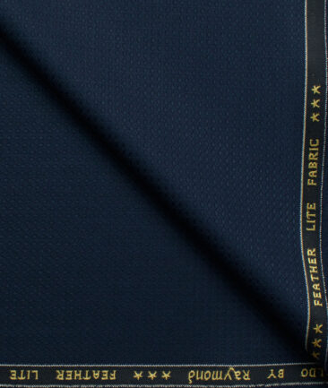 Raymond Men's Terry Rayon  Structured  Unstitched Suiting Fabric (Dark Blue)