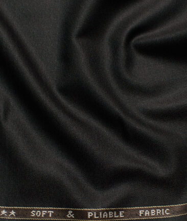 Raymond Men's Polyester Viscose  Checks  Unstitched Suiting Fabric (Dark Brown)