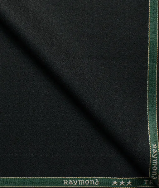 Raymond Men's Polyester Viscose  Checks  Unstitched Suiting Fabric (Black)