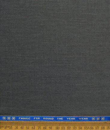 Raymond Men's 20% Wool  Structured  Unstitched Suiting Fabric (Grey)