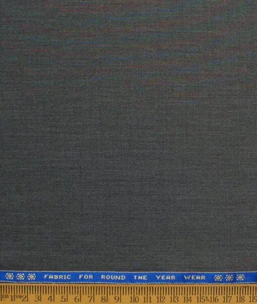 Raymond Men's 20% Wool  Structured  Unstitched Suiting Fabric (Grey)