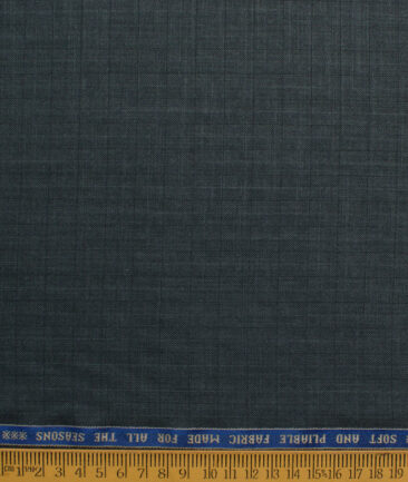 Raymond Men's 18% Wool  Checks  Unstitched Suiting Fabric (Grey)