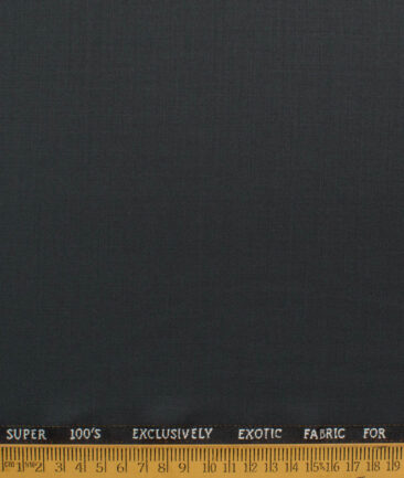 J.Hampstead Men's 20% Wool Super 100's Solids  Unstitched Suiting Fabric (Smoke Grey)