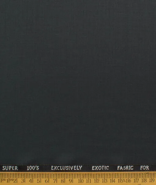 J.Hampstead Men's 20% Wool Super 100's Solids  Unstitched Suiting Fabric (Smoke Grey)