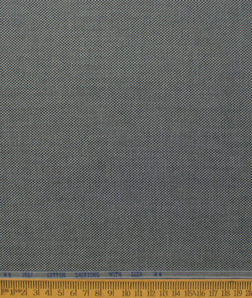 Montivora Men's Giza Cotton Structured  Unstitched Shirting Fabric (Grey & Black)