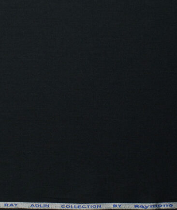 Raymond Men's Pure Cotton Solids  Unstitched Shirting Fabric (Black)