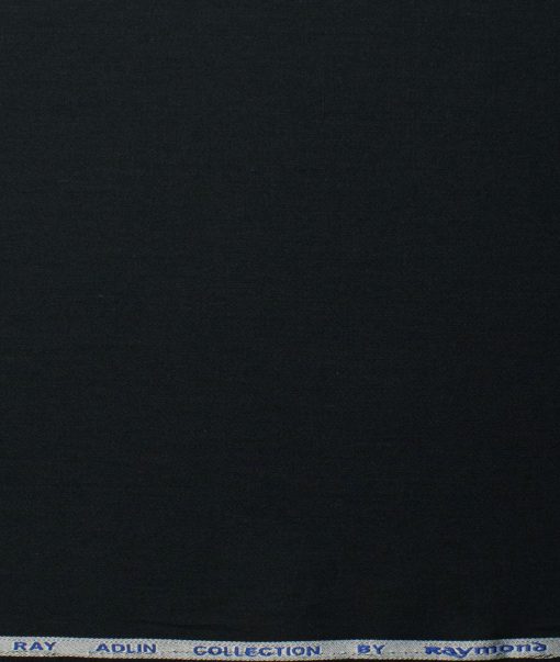 Raymond Men's Pure Cotton Solids  Unstitched Shirting Fabric (Black)
