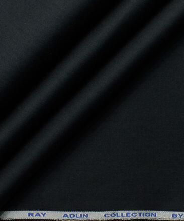 Raymond Men's Pure Cotton Solids  Unstitched Shirting Fabric (Black)