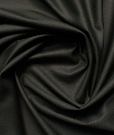 J.hampstead Men's Polyester Viscose  Structured  Unstitched Suiting Fabric (Dark Green)