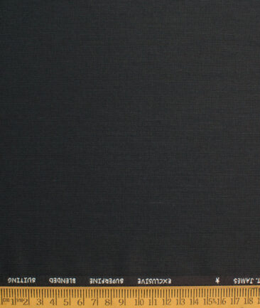 J.hampstead Men's Polyester Viscose  Structured  Unstitched Suiting Fabric (Dark Grey)