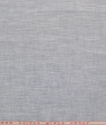 Linen Club Men's European Linen 60 LEA Self Design  Unstitched Shirting Fabric (Light Grey) - Image 6