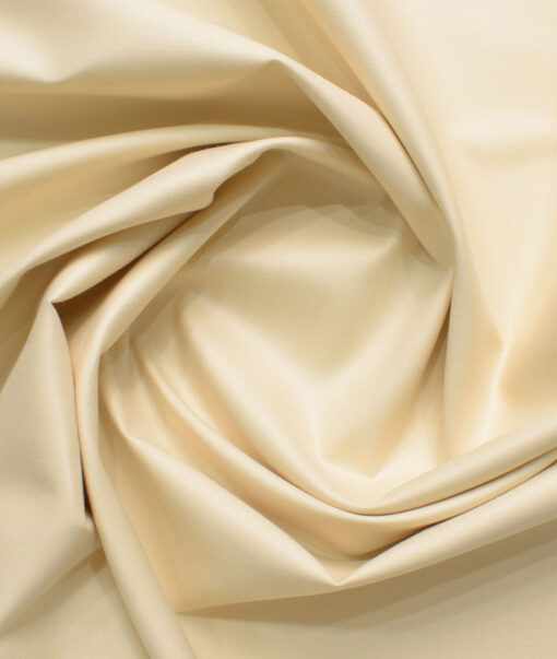 Cadini Men's Bamboo Micro Solids  Unstitched Shirting Fabric (Latte Beige)