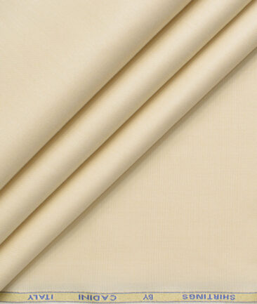 Cadini Men's Bamboo Micro Solids  Unstitched Shirting Fabric (Latte Beige)