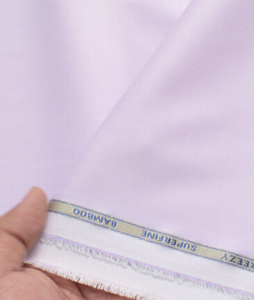 Cadini Men's Bamboo Micro Solids  Unstitched Shirting Fabric (Lavander Purple)